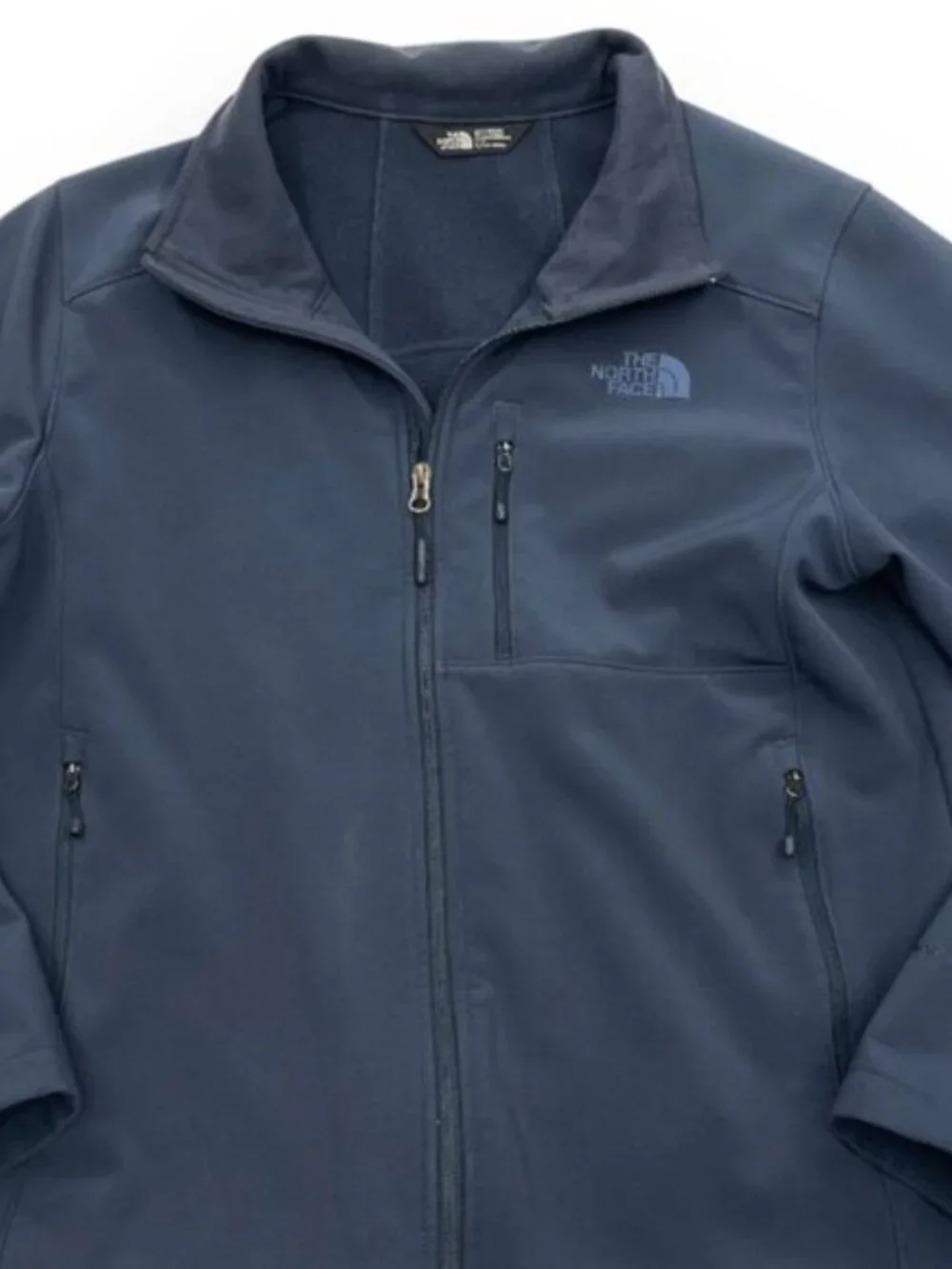 The North Face Windwall Softshell Blue Full Zip Fleece Lined Jacket Men's M